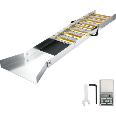 VEVOR Faltbare Schleusenbox aus Aluminiumlegierung, Kompakte 127 cm Schleusenboxen für Gold, Leichte Goldschleusenausrüstung, Tragbare Schleusenboxen mit Bergmannsmoos, Fluss, Bach usw.