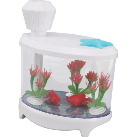 Humidificateur miniature pour aquarium, à ultrasons, USB, silencieux, pour huiles essentielles et aromathérapie. Idéal pour voiture, chambre ou bureau (blanc). (1/5)