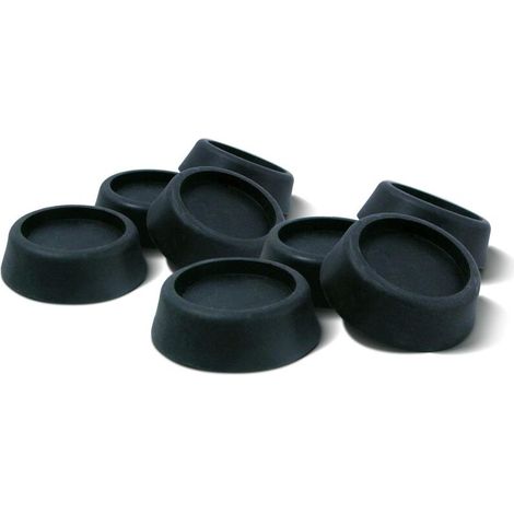 Patins anti-vibrations pour machine à laver, paquet de 1, noirs, 8 unités (1/5)