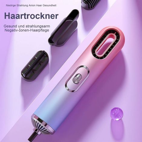 3-in-1-Haartrockner, Negativ-Ionen-Haartrockner mit Stylingdüse und Diffusor, mit mehreren Temperatureinstellungen (1/5)