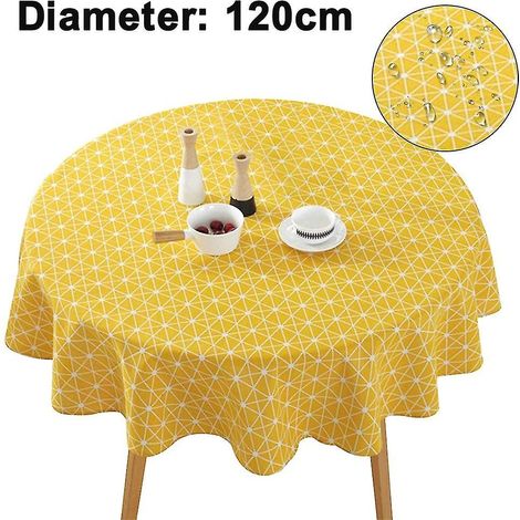 Nappe ronde infroissable et résistante à la décoloration pour l'extérieur (1/5)
