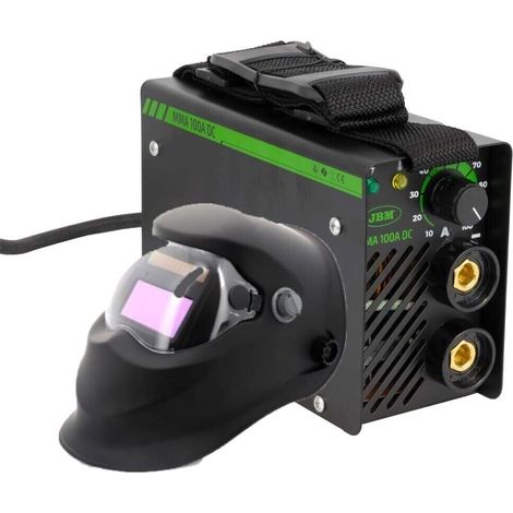 Saldatrice inverter ad elettrodo MMA 100A completa di casco per saldatura autoscurante e pinze (1/5)