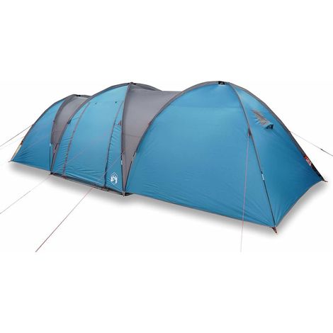 vidaXL Tienda de campaña familiar iglú 8 personas impermeable azul (1/2)