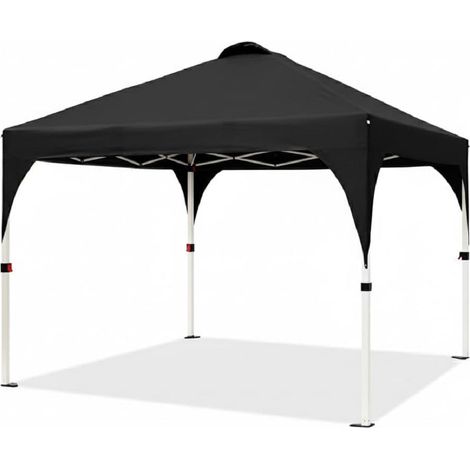 Tonnelle Pliante Professionnelle 3x3 m - Barnum de Réception à Verrouillage Central - Hauteur 2,70 m - Tissu Oxford 150D