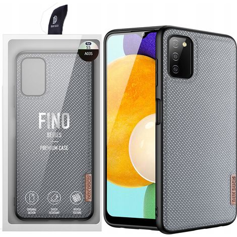 Custodia Dux Ducis Fino con cover in nylon per Samsung Galaxy A03s grigia (1/5)