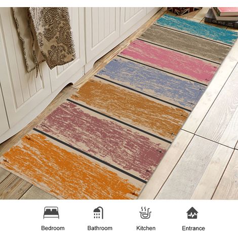 Tapis antidérapant pour chaise de bureau, moquette de sol, paillasson salle de bain cuisine 40x120cm (1/4)