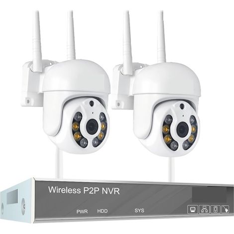 Système de caméra de sécurité à domicile H.265 3MP HD système de vidéosurveillance sans fil Audio bidirectionnel étanche PTZ WIFI IP caméra de sécurité 8CH P2P NVR Kit de Surveillance vidéo ( Size : N (1/5)