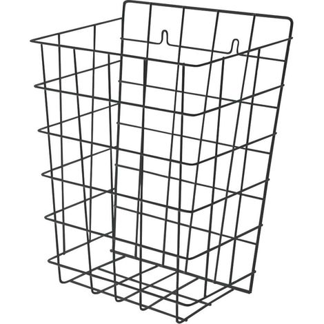Sanela Pattumiere a griglia - Cestino a griglia, 360x290x180 mm, acciaio/nero SLZN 40V