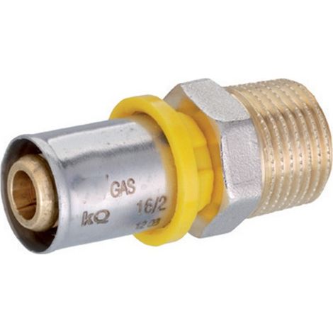 Raccordo diritto maschio a pressare per multistrato gas Pollici: 16x1/2” mm (1/3)