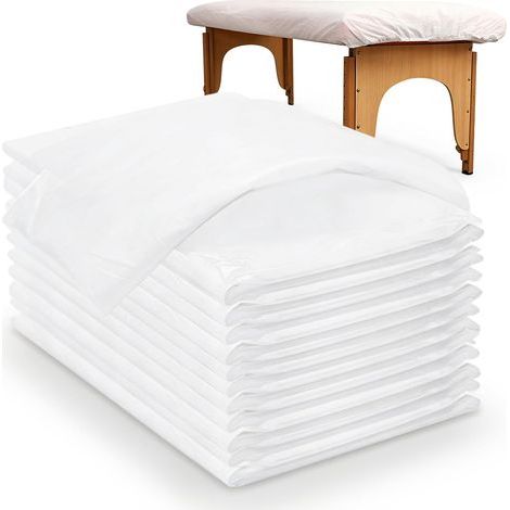 Lot de 30 draps-housses jetables 90 x 215 cm, pour table de massage, en tissu non tissé, doux pour la peau, fixation élastique, pour spa, massage, cosmétiques (1/5)