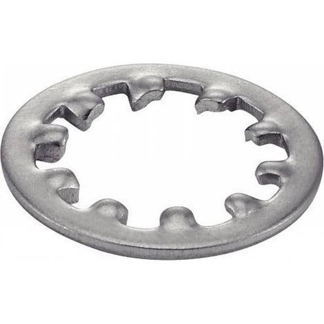 200 Rondelles à Dents Intérieures 8 mm - DIN 6797 J - UNI 8841 - Inox A2 - D-Work