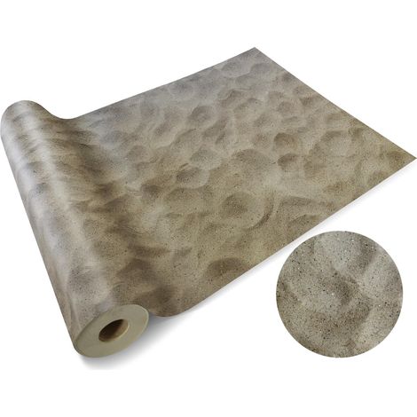Vinylboden PVC Boden 3D Optik Sand 200 x 50 cm