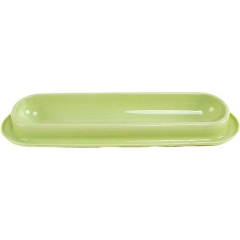 Lange, geneigte Schale für Katzenfutter und Wasser, einzigartige geneigte Schale von 34,5 cm, ideal für mehrere Kätzchen, auslaufsicher und ergonomisch.