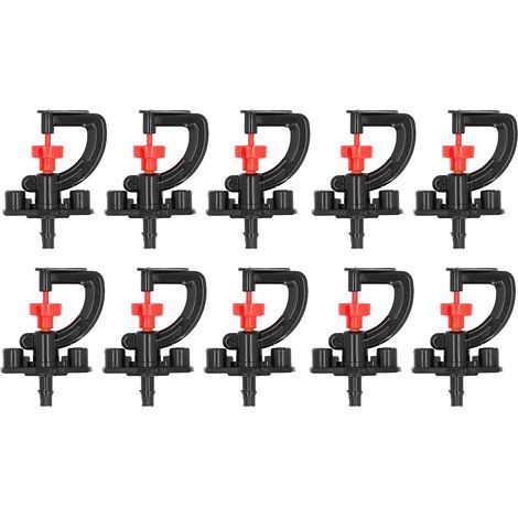 10 Ugelli a spruzzo a rifrazione rotanti a 360 gradi, ugello tipo G, ugello di atomizzazione per irrigazione, tubo nebulizzatore per irrigazione in serra (1/5)