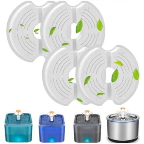 8Pcs Filtre de remplacement pour fontaine à eau pour animaux de compagnie, pour fontaine à eau pour chat en acier inoxydable de 2,5 l, filtre à charbon actif pour fontaine à eau pour chat (1/5)