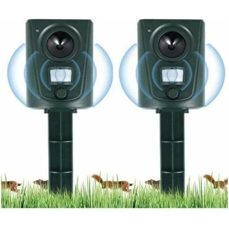 Ultraschall-Katzen- und Hundeabwehrgerät – Bewegungsmelder bis 30 m – Wasserdicht und wetterfest – Einfache Installation mit Erdspieß (1/4)
