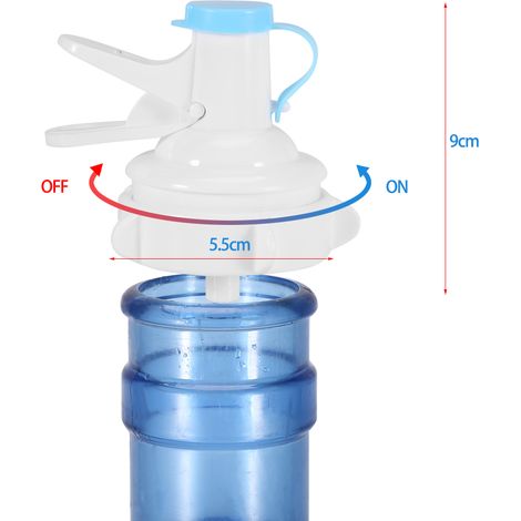 Distributeur d'eau potable manuel avec pompe à bec verseur pour bonbonne de 5 gallons et bouchon anti-poussière (1/5)