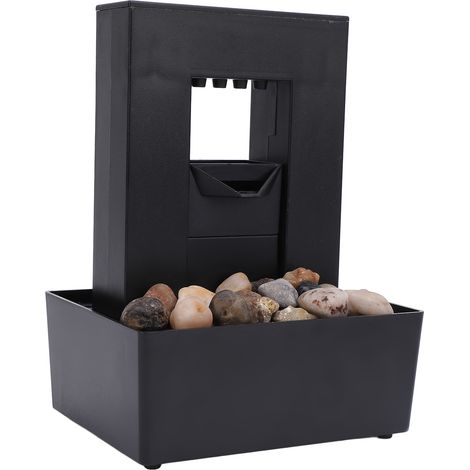 Fontaine galets – LED – USB – Relaxation – Bureau – Salon – Décoration – Apaisant – Compact – Moderne – Durable (1/4)