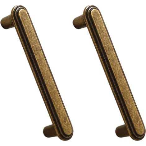 Boutons de placard en métal avec poignées ergonomiques - Poignée lisse - Emballage professionnel - Quincaillerie d'armoire en métal déchiré (1/5)