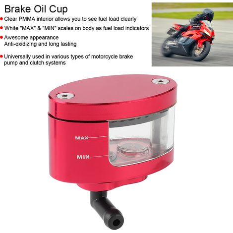 Bremsflüssigkeitsbehälter für Motorräder, rot. (1/5)
