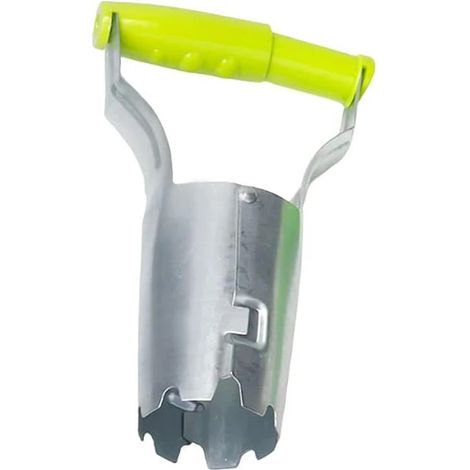 Planteur à Bulbes Automatique avec Libération de Sol, Outil de Jardinage en Acier Inoxydable pour Fleurs (Vert Clair) (1/3)