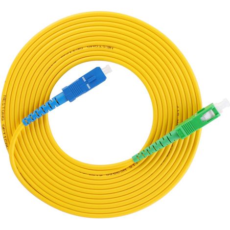 Câble fibre optique monomode gaine PVC premium SC/APC-SC/UPC 15 m 1 pièce transmission longue distance (1/5)