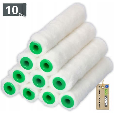 11 cm Samt-Farbrolle für Farben und Lacke, 10 Stück