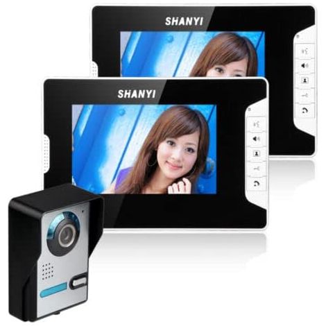 Citofono Video Domestico Videocamera Campanello Monitor Kit Casa Familiare Telefono Porta Filo Audio Videocitofono Senza Fili Esterno Telecamera Suoneria Rilevamento Campanello Monitor (1/5)