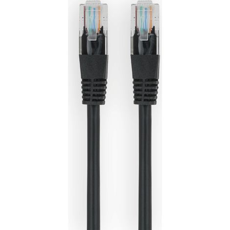 Cordon RJ45 UTP Cat 5 - Male / Male - 3 Mètres - Noir (1/4)