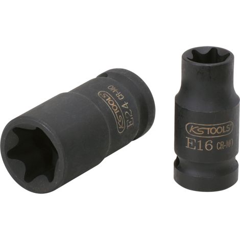 Douille à chocs courte TORX® 1/2'', E12 - sur carte