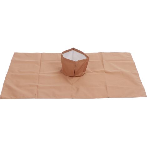 Drap de table de massage en coton pur, lavable pour salon de beauté, dimensions 50x80cm, couleur sable clair (1/5)