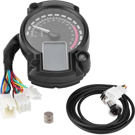 Compteur de vitesse/odomètre numérique LCD universel pour moto --- (1/5)
