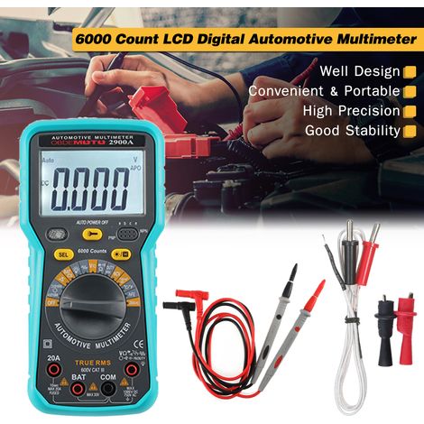 Decdeal 6000 comte LCD Digital Automotive Multimètre True RMS Universal Tester avec lampe de poche (1/5)