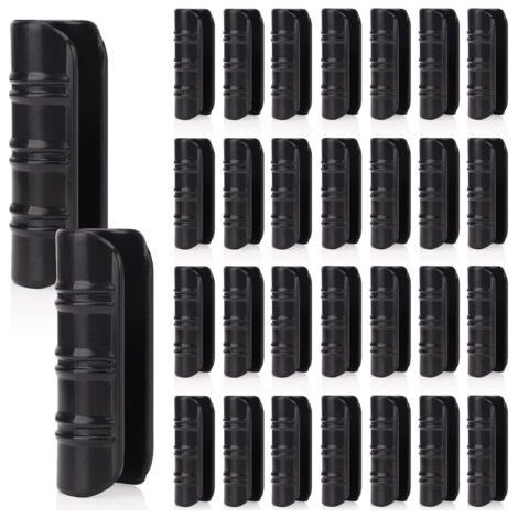 30 black plastic clips (25 mm) - For garden greenhouses, garden sheds. (1/5)