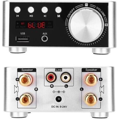Amplificateur HIFI - - ZER-7329026996566 - 50W x 2 - Sans fil - Carte Mémoire (1/4)