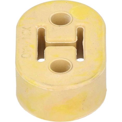 Support d'échappement en polyuréthane à 2 trous, résistant aux vibrations, universel, pour tuyaux d'échappement de véhicules, jaune (1/5)