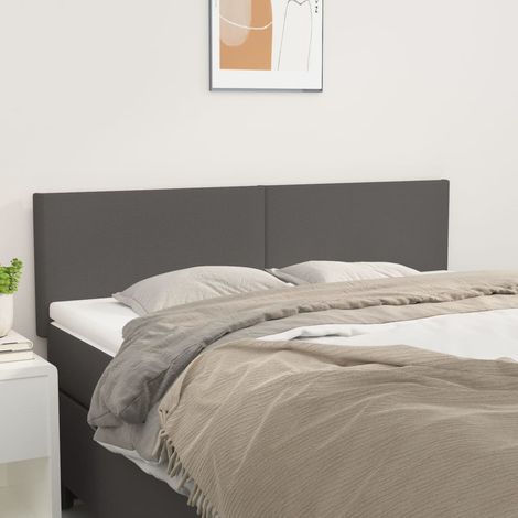 Kopfteile Grau 144x5x78/88 cm Kunstleder