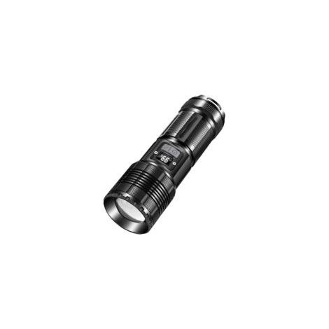 Lampe Torche LED Ultra Puissante, Batterie Intégrée de 6000 mAh avec Indicateur d'alimentation numérique à LED, adaptée au camping, aux urgences
