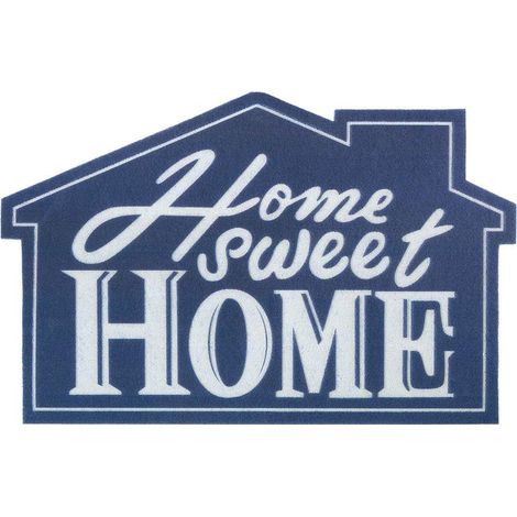 Paillasson imprimé floqué Aspect 3D avec Fond en PVC antidérapant - Paillasson de Porte - Paillasson d'entrée et d'extérieur - Différents Motifs - 45 x 70 cm - Couleur : Home Sweet Home (1/3)