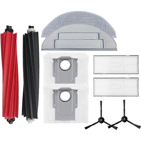Pièces de rechange pour Roborock S8 Pro Ultra : brosse double rouleau, sac à poussière, filtres, lingettes, brosse latérale (1/5)