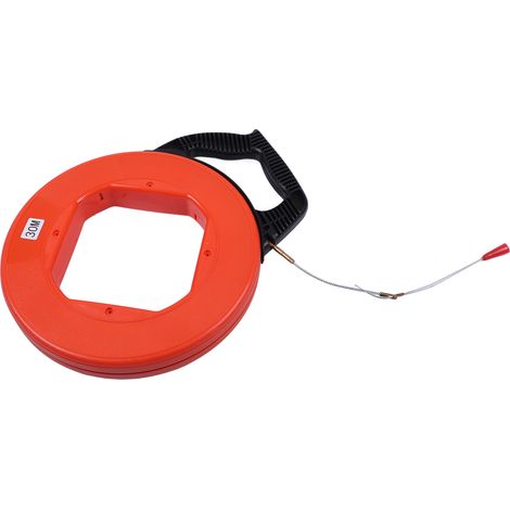 Ruban tire-fil en fibre de verre non conducteur 30 m avec dévidoir, outil d'extraction de câbles électriques (1/5)