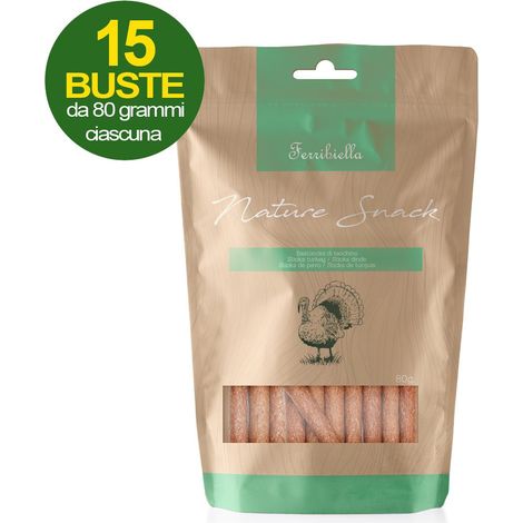 Snack bâtonnets de dinde pour chiens 15 sachets (1/2)