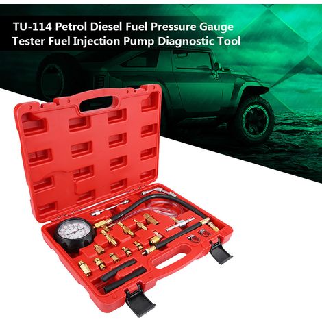 TU-114 Testeur de pression de carburant essence et diesel, outil de diagnostic de pompe d'injection. (1/5)