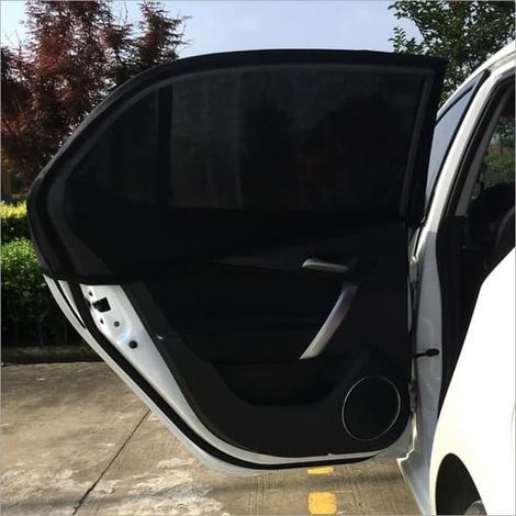 Panneau solaire pour voiture - AVANC - Lot de 2 - Isolation thermique solaire - 100 x 53,5 cm - Tissu en maille noire (1/4)