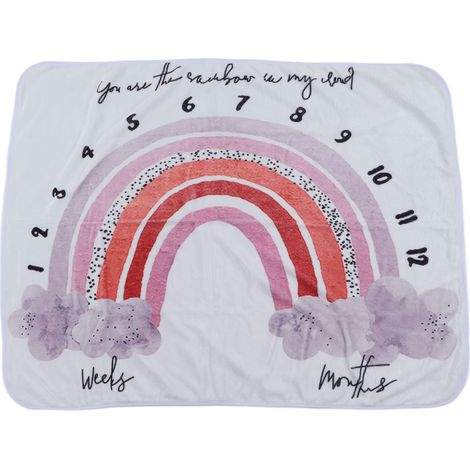 Couverture Douce pour Nouveau-né avec Motifs Colorés - Idéale pour Photos de Bébé de 1 à 12 Mois (1/5)