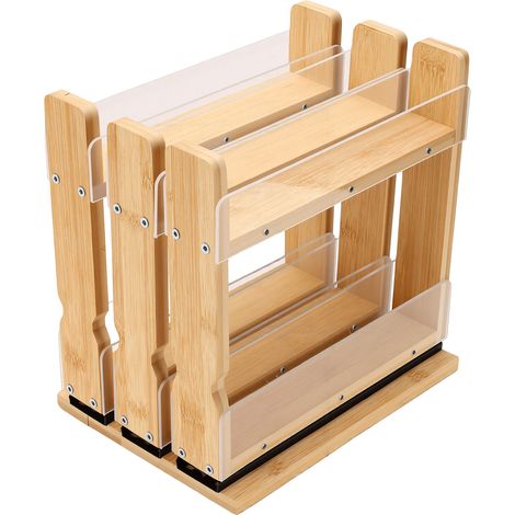 Organisateur coulissant pour épices, tiroirs fins, rangement coulissant pour placard, pré-assemblé et gain de place pour garde-manger de cuisine, 7,6 à 5 cm de large (1/5)