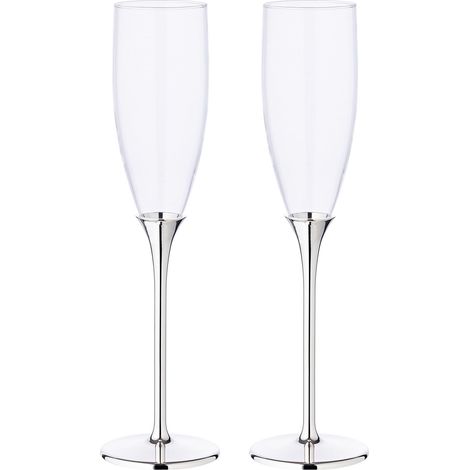 Flûte à champagne lot de 2 (H 27 cm), en verre (1/5)