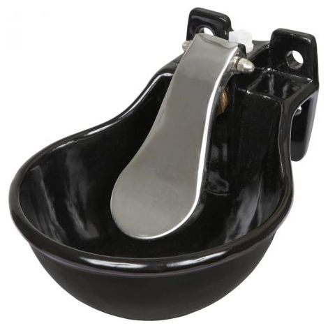 ABBEVERATOIO CON LINGUA INOX NERO GHISA PER CAVALLI VITELLI BOVINI VACCA 21564