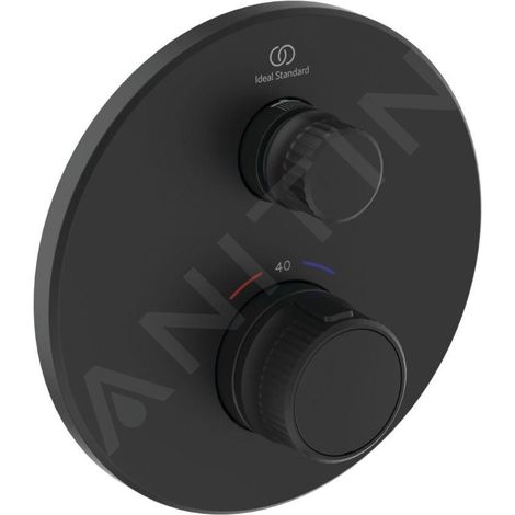 Thermostat de douche IS UP Ceratherm Navigo 1 consommateur rond Silk Black (1/4)