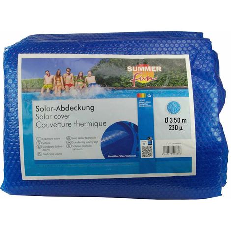 Couverture solaire piscine Summer Fun 350 cm PE avec trous de drainage (1/2)